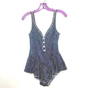 90s Vintage Bathing Suit, Size 12